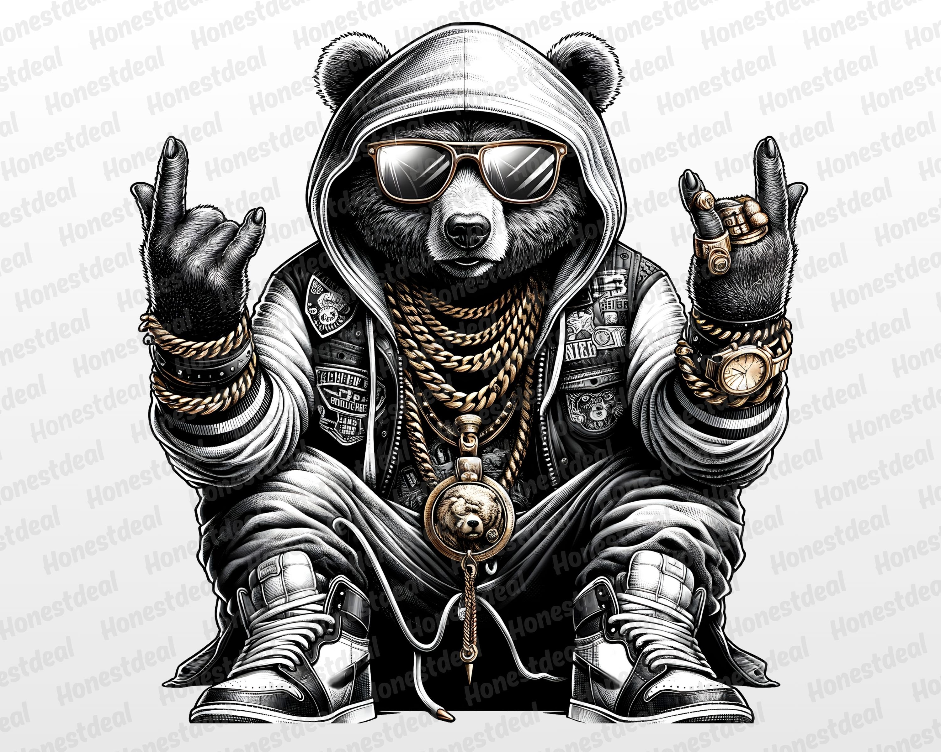 Descarga Vector De Diseño De Camiseta De Gángster Animal De Pollo., image size:3000x2400