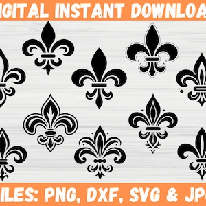 Paquete de SVG de Saints Fleur, diseño de camiseta de Saints con imágenes prediseñadas de New Orleans, silueta de flor de sublimación de Saints, archivo de Cricut de fútbol Fleur De Lis Svg