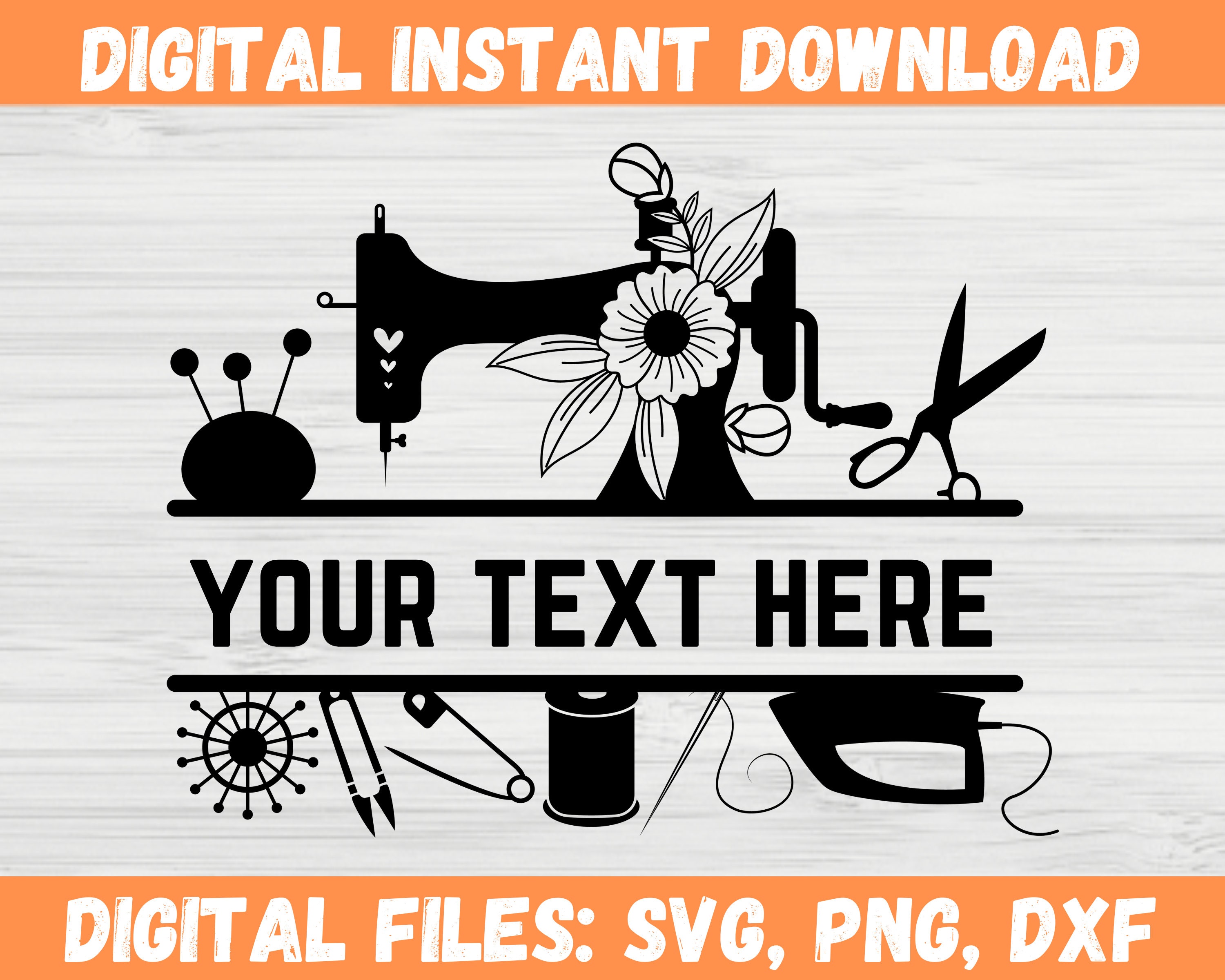 Sewing Machine SVG Sewing Splitframe Monogram Svg Etsy