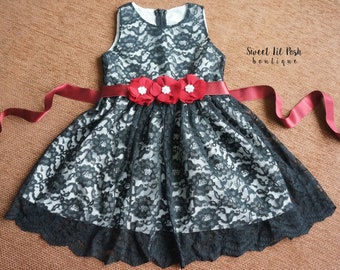 black lace country dress