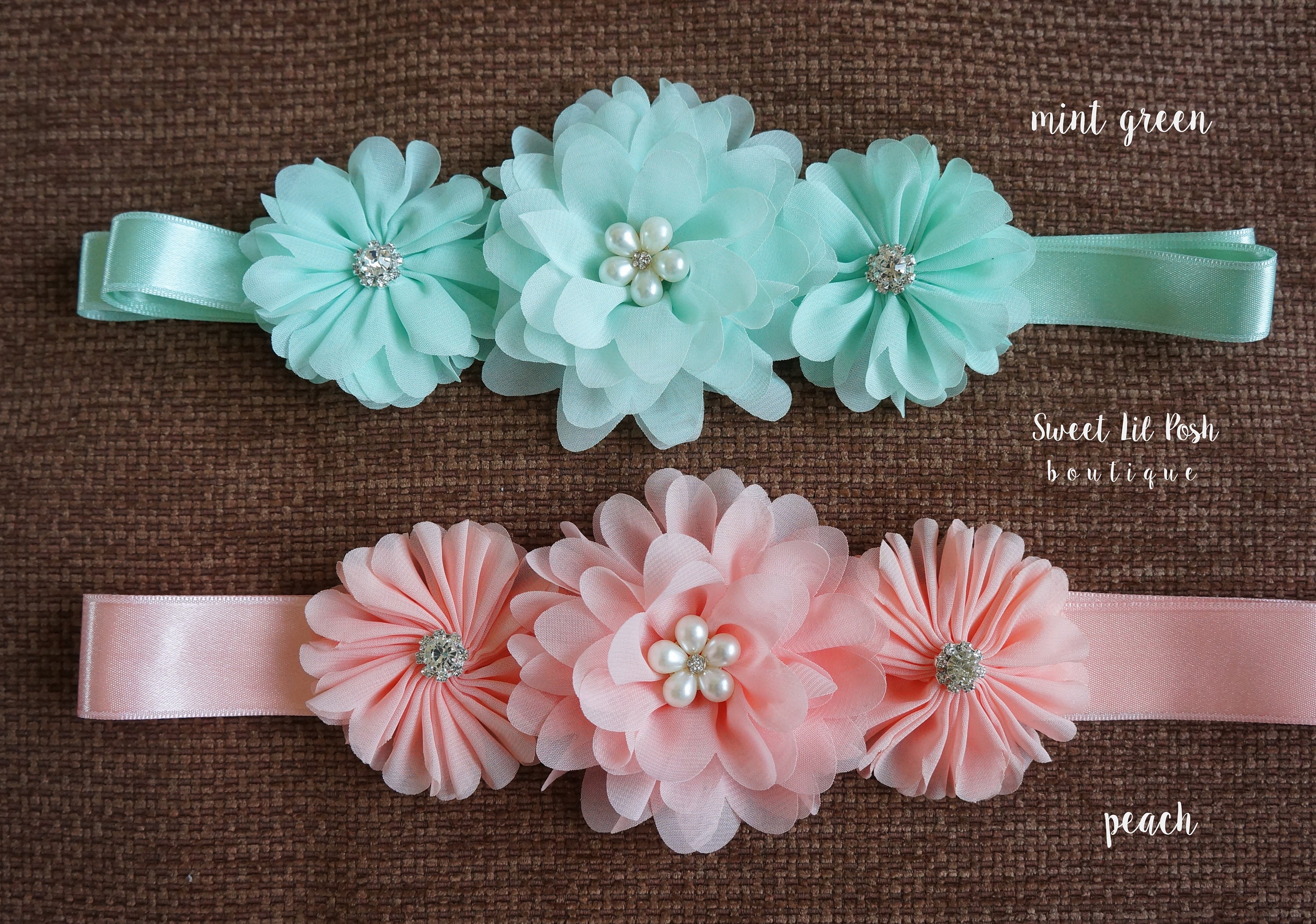 Flower Sash Flower Girl Sash Bridal Sash Flower Belt Etsy