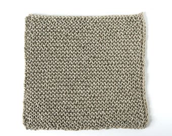 Toallita de lino tejida a mano, paño facial de fibra natural