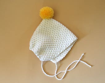 Baby bonnet Baby girl bonnet Baby boy bonnet Baby pixie hat Baby hats boy Bonnet hat Knit baby bonnet Hand knit baby hat Hand knitted hat