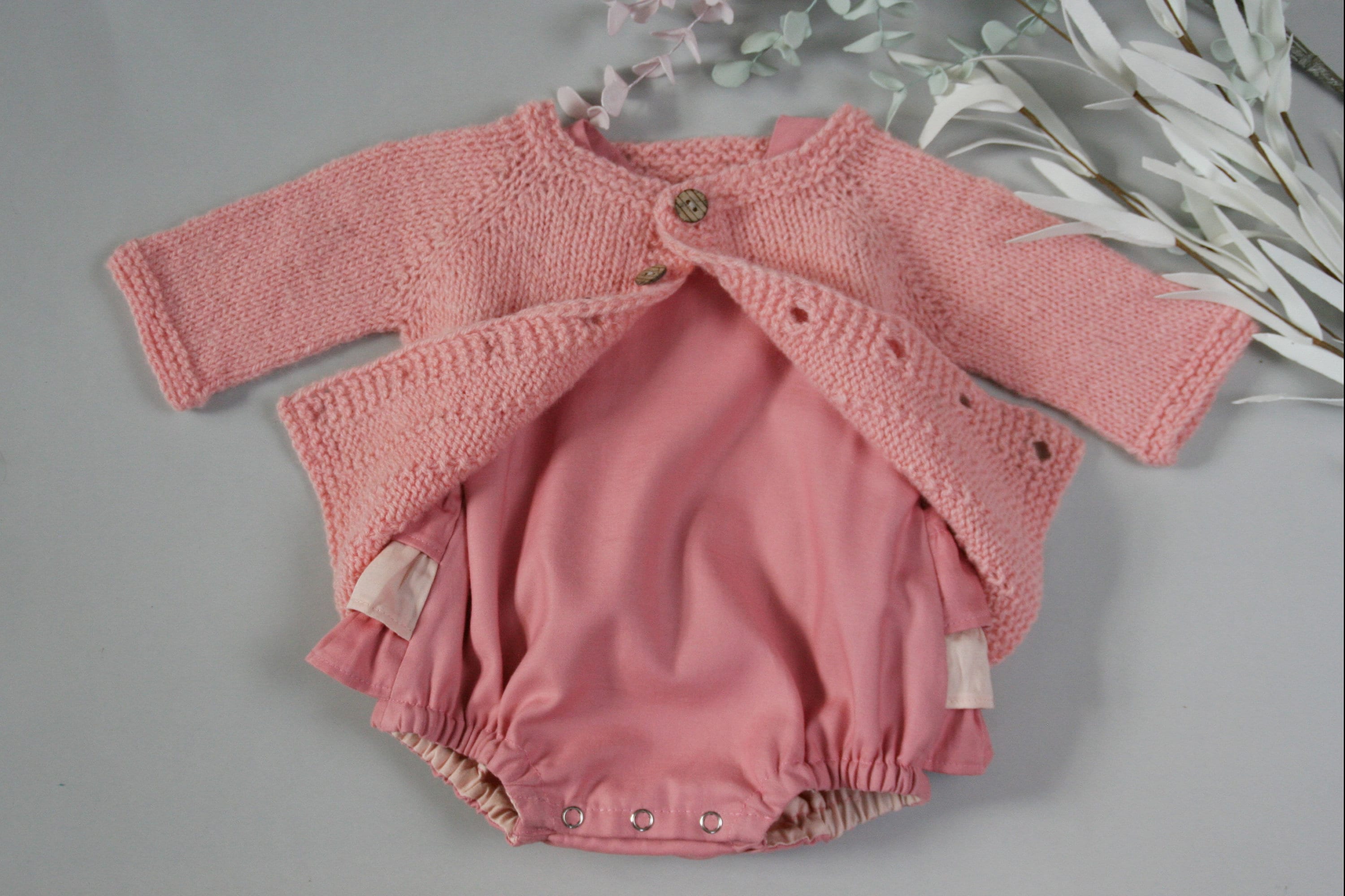 Kissy Kissy Baby Girls Pink Jungle Animal Print Romper - Ruffle Backside