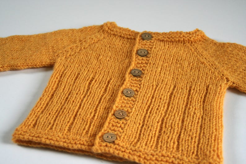 Knit Baby Sweater Knit Baby Outfit Yellow Newborn Jacket - Etsy