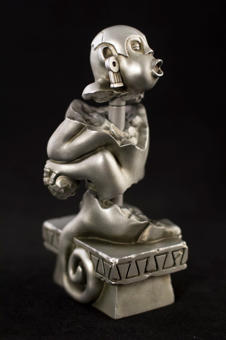 Silver Monkey Desk Statue Legends of the Hidden Temple Etsy