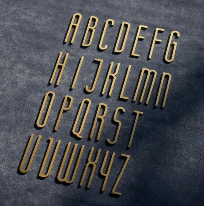 7CM Wall Sticker Letters Solid Brass Selfadhesive Letters DIY Etsy