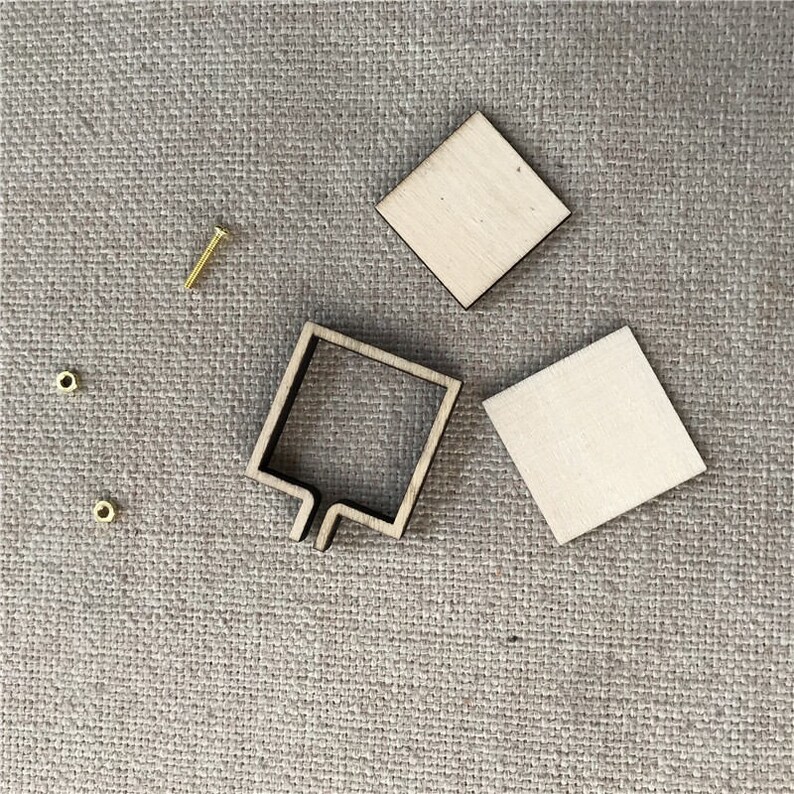 1.2 30mm Square Hoop DIY Necklace Kit Mini Embroidery triangle Hoop Frame with Necklace Miniature triangle Embroidery Hoops