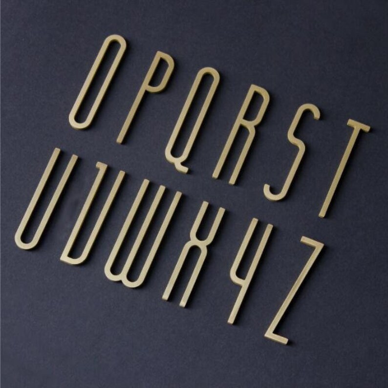 7CM Wall Sticker Letters Solid Brass Selfadhesive Letters DIY Etsy