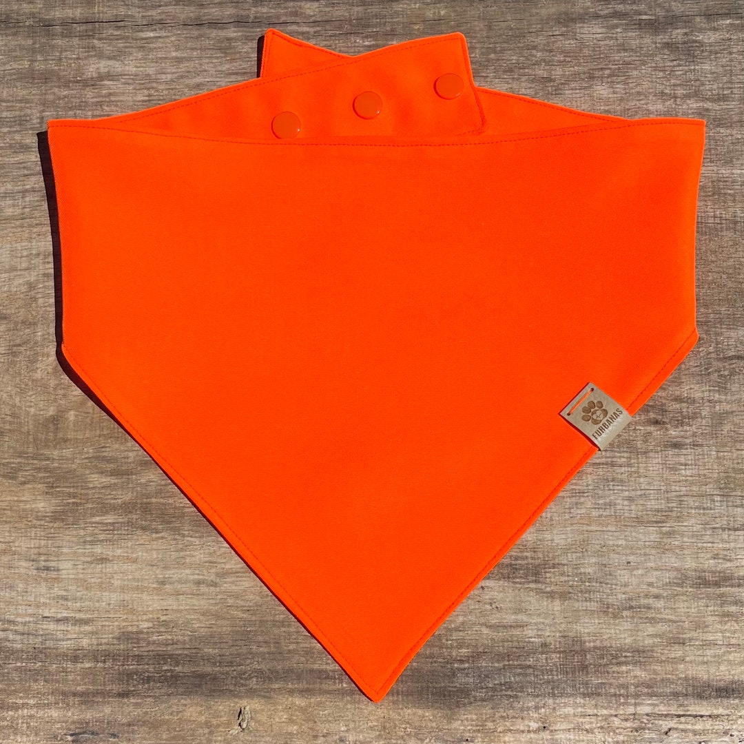 Hunters Orange Snap Style Bandana Safety Yellow Snap Style Etsy