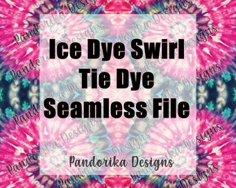 Ice Dye Swirl Tie Dye Seamless Pattern File Download