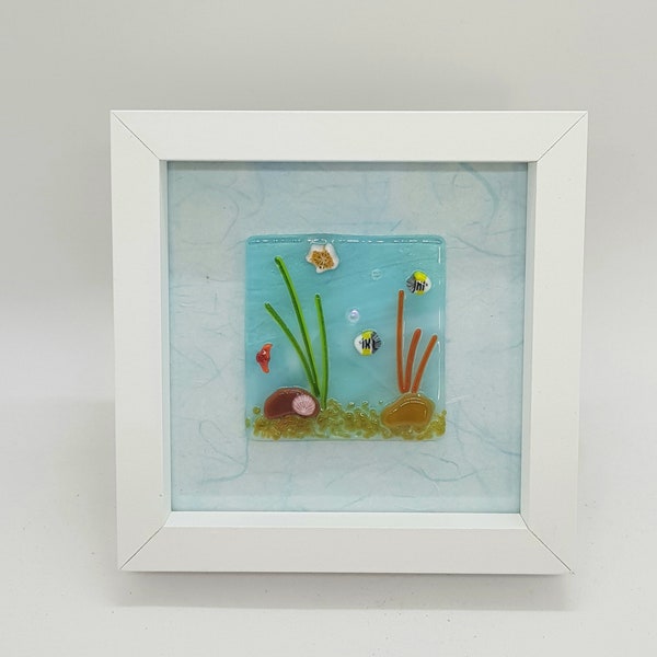 Mini Tropical Aquarium Fused Glass Picture