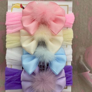 Lilac Pom Pom Headband - Etsy display picture 3