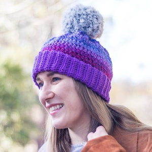 CROCHET BEANIE PATTERN | Winter Hat Pattern | Pom Pom Hat | Crochet Hat For Women | Hat Pattern Crochet