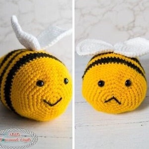 Reversible BEE Amigurumi Plus CROCHET PATTERN to show Happy and Sad Face to Express Emotions image 1
