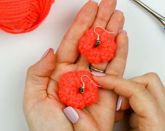 Pumpkin Earrings CROCHET PATTERN | Crochet Earrings | Earrings Pattern | Crochet Pumpkin | Crochet Jewelry Pattern