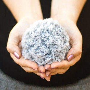 Crochet Pattern: Faux Fur Pom Pom using Fable Fur Yarn by Knit Picks/ WeCrochet