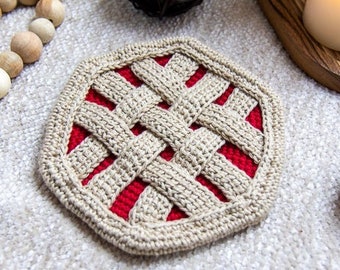 Crochet PIE POT HOLDER Pattern | Crochet Hot Pads | Crochet Trivet | Kitchen Crochet | Crochet Christmas Gifts | Pie Gift