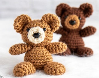 Teddy Bear CROCHET PATTERN | Teddy Bear Amigurumi | Tiny Teddy Bear | Small Teddy Bear for Valentine's Day