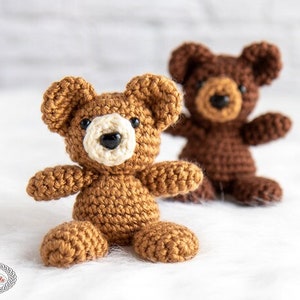 Teddy Bear CROCHET PATTERN | Teddy Bear Amigurumi | Tiny Teddy Bear | Small Teddy Bear for Valentine's Day