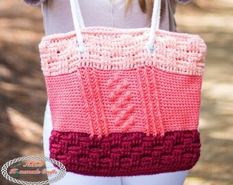 Crochet Pattern: Bobble Basketweave Bag