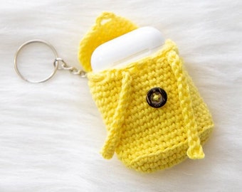 TINY BACKPACK Crochet AIRPODS Case | Crochet Keychain Pattern | Crochet Keychain Pouch | pdf Crochet Pattern | Instant Download