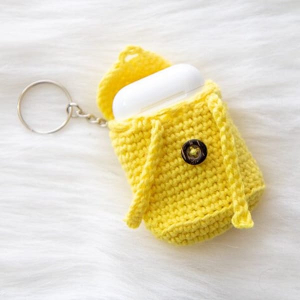 TINY BACKPACK Crochet AIRPODS Case | Crochet Keychain Pattern | Crochet Keychain Pouch | pdf Crochet Pattern | Instant Download
