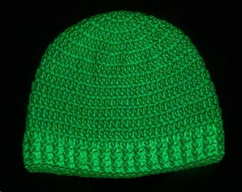 Glow-In-The-Dark CROCHET BEANIE PATTERN | Crochet Halloween Hat | Halloween Crochet Pattern | Easy Crochet Hat Pattern