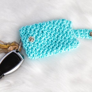 Crochet Keychain Cozy Holder Pattern | Crochet Keychain Pattern | Crochet Key Cover | Crochet Key Ring | Crochet Key Holder