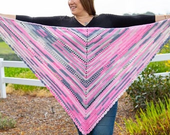 Triangle CROCHET SHAWL PATTERN | Triangle Shawl Crochet | Crochet Wrap Pattern | Crochet Wrap Women | Summer Crochet Pattern
