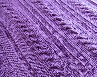 CROCHET BABY Blanket PATTERN | Tunisian Crochet Pattern | Crochet Lap Blanket | Throw Blanket Crochet | Crochet Cables