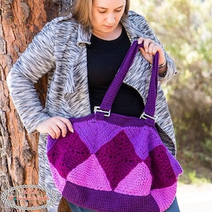CROCHET BAG PATTERN Crochet Granny Square Bag Crochet Purse Pattern Crochet Bags For Women image 1