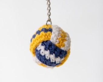 CROCHET VOLLEYBALL Keychain PATTERN | Crochet Key Fob | Crochet Sports Pattern | Volleyball Gifts | Team Spirit Accessories