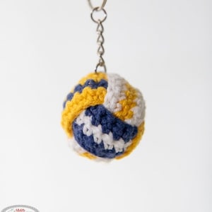 CROCHET VOLLEYBALL Keychain PATTERN | Crochet Key Fob | Crochet Sports Pattern | Volleyball Gifts | Team Spirit Accessories
