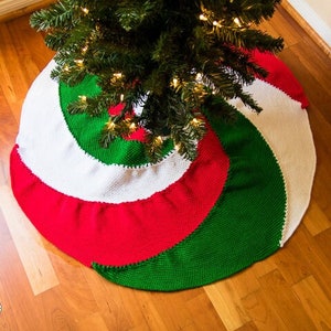 CROCHET PATTERN: Spiral Christmas Tree Skirt for the Holidays to decorate for Gift Giving Season