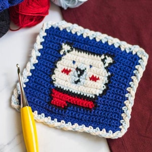 CROCHET WASHCLOTH PATTERN Crochet Wash Rag Crochet Dishcloth Pattern Crochet Bear Pattern Tapestry Crochet Pattern image 1