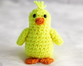 PATRÓN DE CROCHET Pollito Bebé / Pollito Bebé Amigurumi / Juguete de Ganchillo / Patrón Animal de Ganchillo