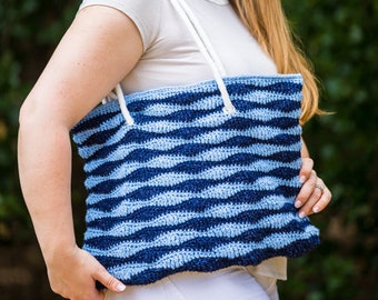 Beach Bag CROCHET PATTERN | Crochet Women's Handbag | Crochet Tote Bag | Crochet Purse Pattern | Crochet Shoulder Bag Pattern