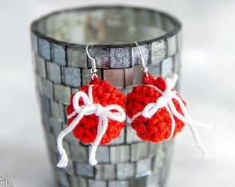 Gift Box Crochet Earrings Pattern | Crochet Gift Pattern | Crochet Christmas | Crochet Jewelry | Crochet Earrings Christmas