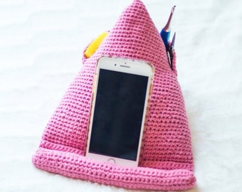 GEHAAKTE MOBIELE TELEFOON Houder Patroon | Handleiding voor tabletstandaard | Gehaakte boekenhouder | Patroon voor mobiele telefoonstandaard