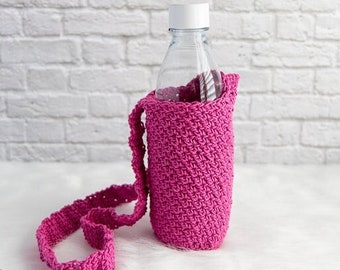 Crochet Water Bottle Holder Pattern | Crochet Water Bottle Cozy | Crochet Bottle Holder | Crochet Bottle Cozy | Crochet Bottle Bag Pattern