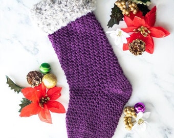Christmas Stocking CROCHET PATTERN | Crochet Stocking Pattern | Easy Crochet Pattern | Crochet Holiday Stocking