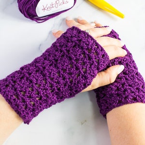 Crochet Pattern: Enchanted Easy Lacy Fingerless Gloves