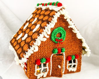 Crochet Pattern: Gingerbread House *Christmas in July *Decoration