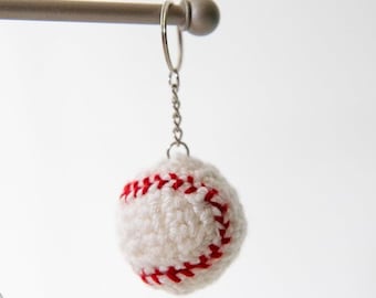 Cool CROCHET BASEBALL Keychain PATTERN for Backpacks, Quick Gifts, or Craft Fair Market Best Seller