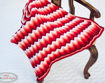 HÄKELMUSTER: Farbverlauf Chevron Babydecke | Babydecke Häkelanleitung | Moderne Häkeldecke | Sofort Download