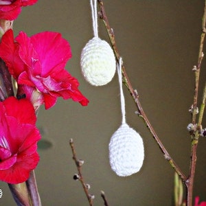 Easter Egg Ornament CROCHET PATTERN Crochet Easter Eggs Pattern Crochet Easter Garland Crochet Egg image 2