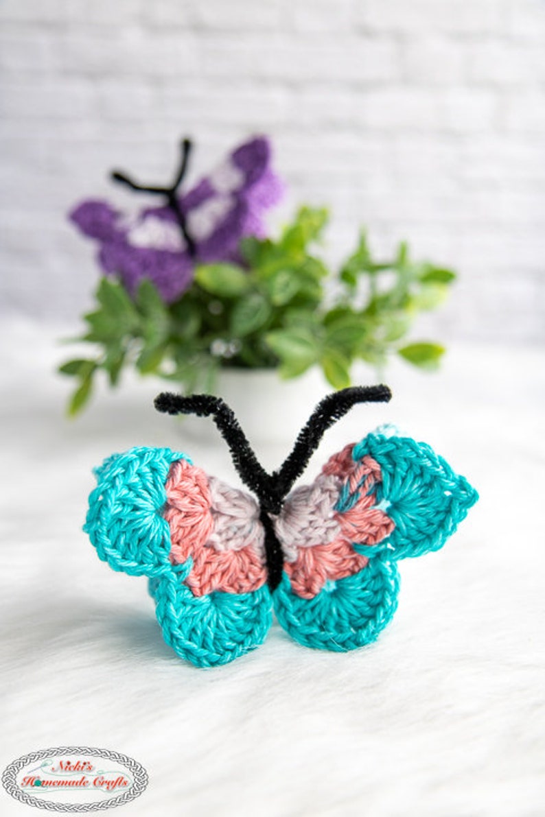 CROCHET BUTTERFLY PATTERN for Spring, Home Decor or as a Gift image 5