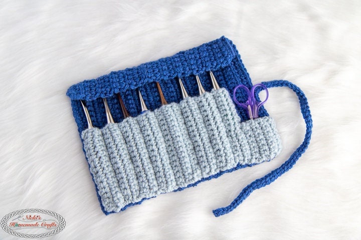 Crochet Hook Holder Roll Pattern | Crochet Hook Case Pattern | Crochet Organizer | Crochet Organizer Bag | Hook Holder Crochet Pattern