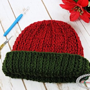 Slouchy Beanie CROCHET PATTERN Women's Hat Pattern Crochet Pom Pom Hat Crochet Beanie Pattern Easy Crochet Hat image 5